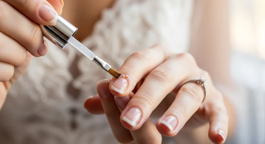 Lasting wedding nail ideas.