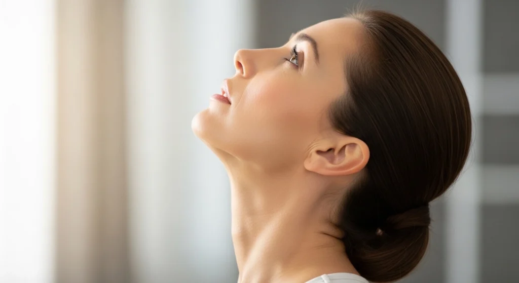 Anti-aging face yoga for neck tightening