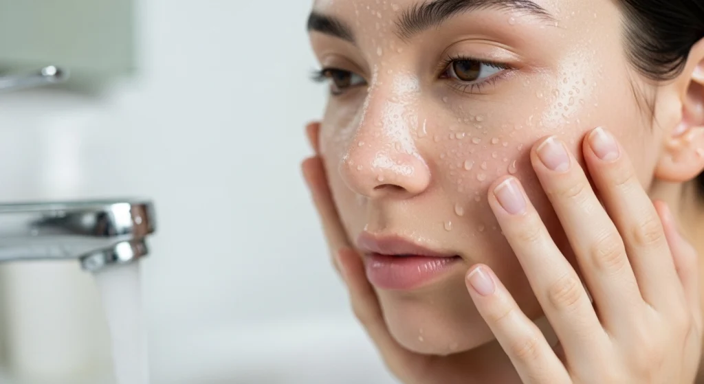 Dewy glass skin look