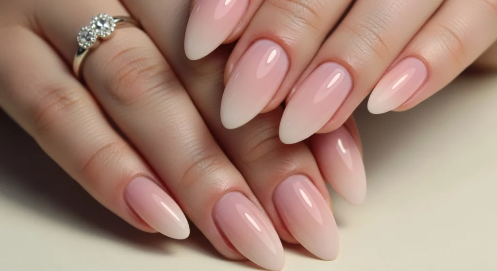Classic wedding nail ideas.