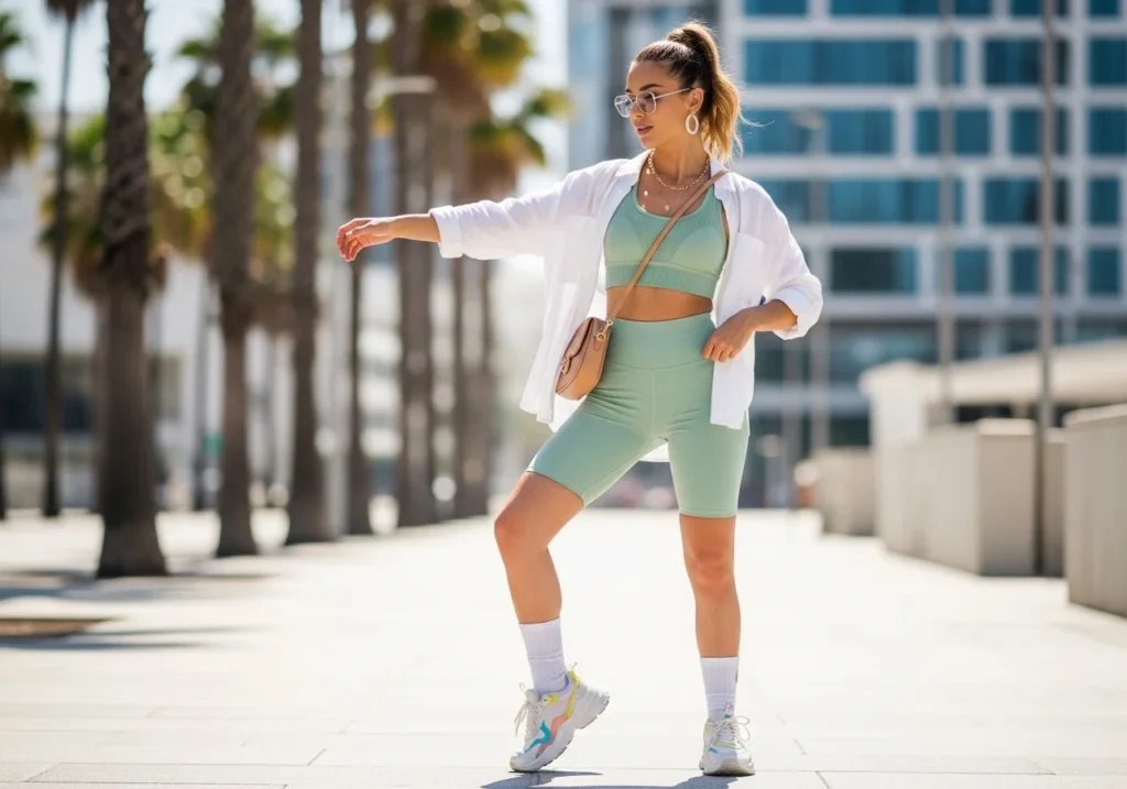 Stylish summer outfit for girls with aesthetic warm weather look 👗