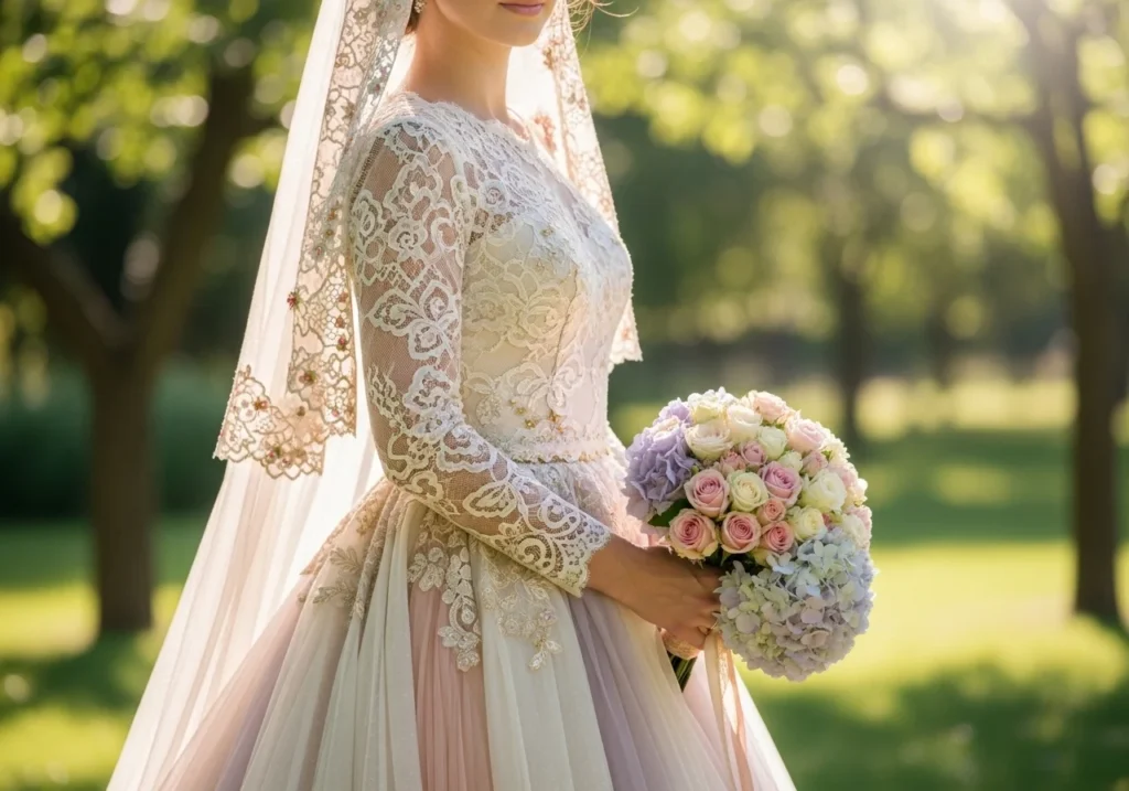 Bridal Dress Ideas for a Beautiful and Elegant Wedding Look with satin wedding dress