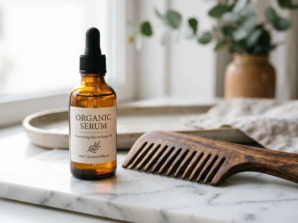 Choosing sulfate-free products for hair growth secrets. Desc: Chemical-free hair care for scalp health.