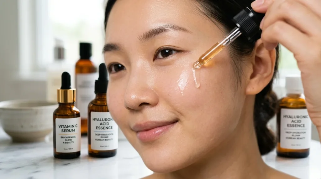 serum and ampoule application korean skincare routine