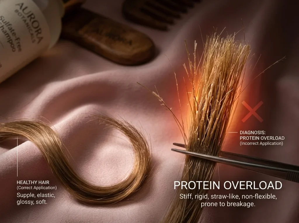 Common mistakes to avoid during protein hair treatment application.
