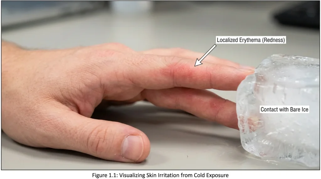 "Common mistakes to avoid like bare ice contact in an ice facial."