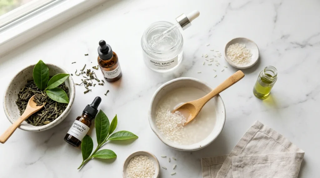 K-beauty natural ingredients.