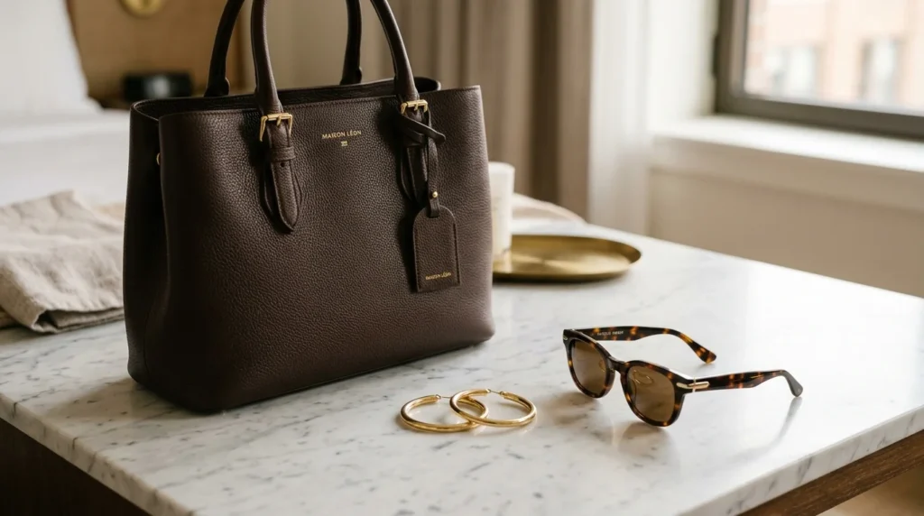 minimalist travel accessories and aesthetic bag coordination for transit