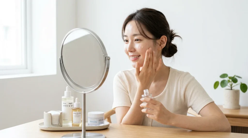 korean skincare routine for glowing glass skin step by step beauty routine