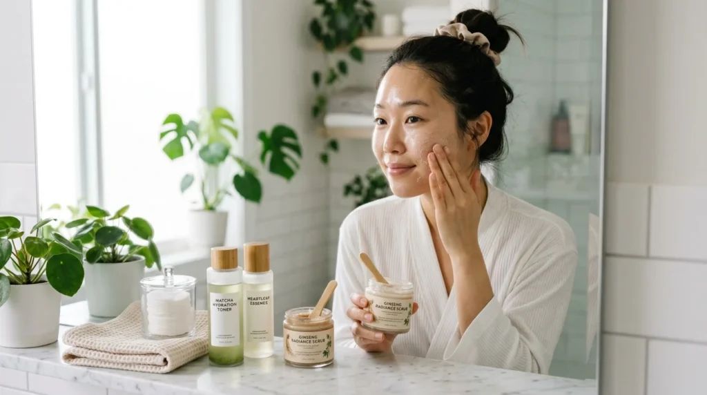 exfoliation and toner step korean skincare routine for clear glowing skin