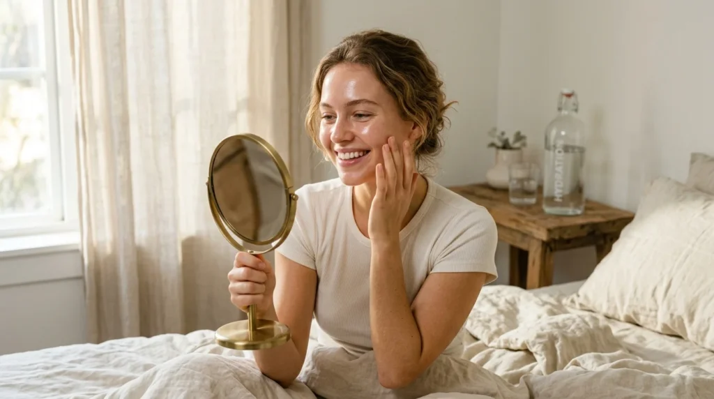 Consistent effort and internal hydration lead to visibly radiant and healthy-looking skin over time.