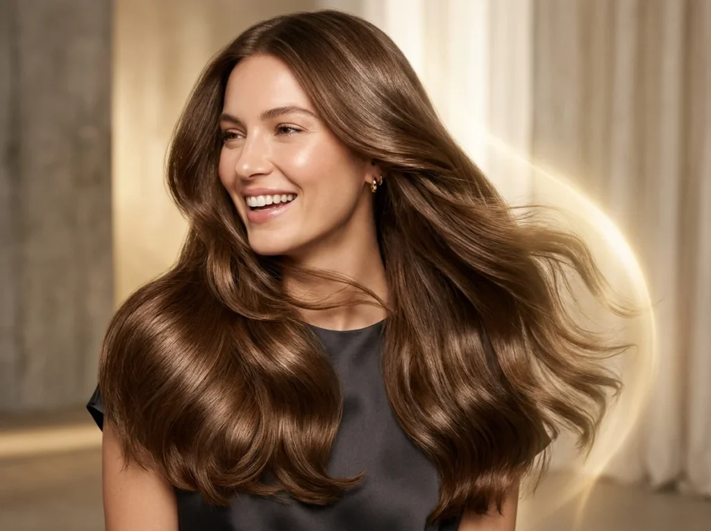 Stunning silky hair results after a premium protein hair treatment.