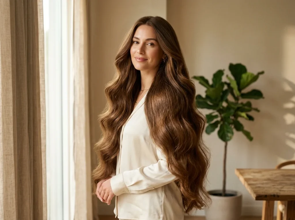 A premium quality feature image representing the ultimate transformation of hair health and length.