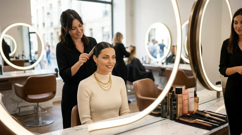 High ponytail variation of fashionable Slicked Back Hairstyles